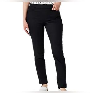 Liz Claiborne Black Straight-Leg Amber Pants size  2 Tall